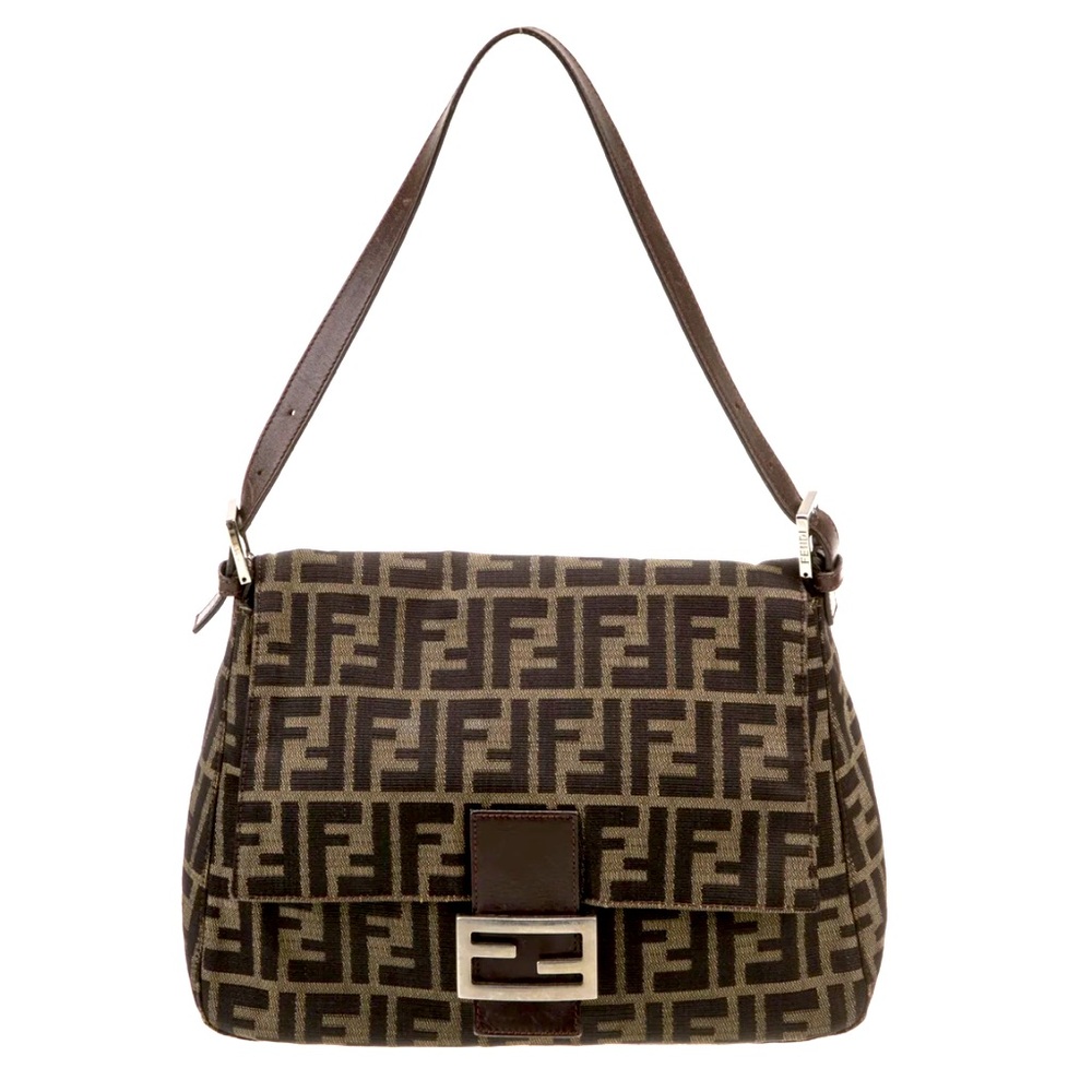 FENDI ZUCCA CANVAS MAMA SHOULDER BAG